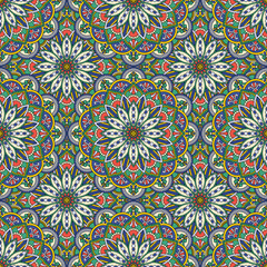 Mandala ornament pattern. Seamless oriental texture. Orintal, arabic, turkish, ottoman motif