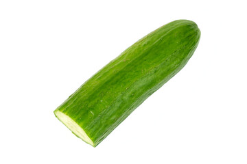 Half of the green cucumber