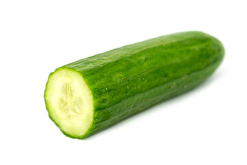 Half of the green cucumber
