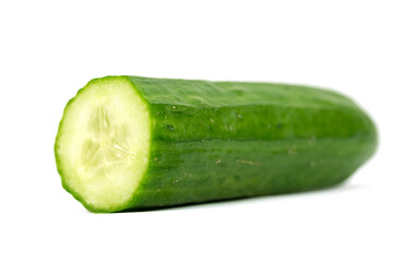 Half of the green cucumber