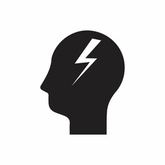 icon stress in human on white isolated background