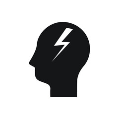 icon stress in human on white isolated background