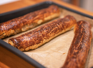 Freshly made poppy seed roll	