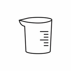 Isolated vintage sketch of a chemistry tube school supply icon