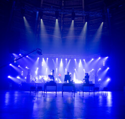 Light from the scene during the concert