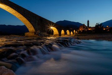 The Ponte Gobbo, also called Ponte Vecchio or Devil bridge, is an ancient bridge with an irregular...