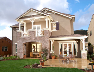 Residential New Home exterior of house construction