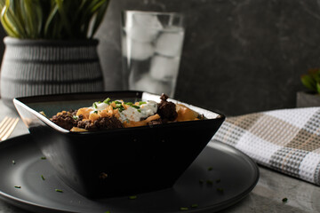 Cheesy Beef and Potato Bowls