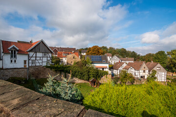 Fototapeta na wymiar Blankenstein, Ort und Burg bei Hattingen