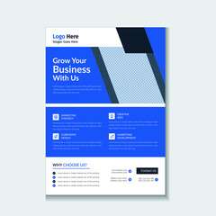 Creative Modern And Professional Corporate Business Flyer Template Design in A4 size - Vector