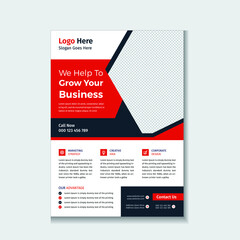 Creative Modern And Professional Corporate Business Flyer Template Design in A4 size - Vector