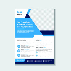 Creative Modern And Professional Corporate Business Flyer Template Design in A4 size - Vector