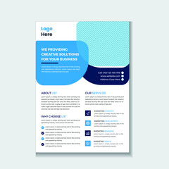 Creative Modern And Professional Corporate Business Flyer Template Design in A4 size - Vector