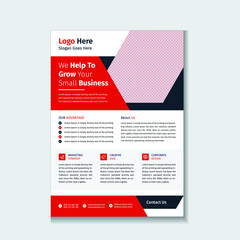 Creative Modern And Professional Corporate Business Flyer Template Design in A4 size - Vector