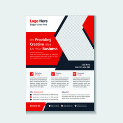Creative Modern And Professional Corporate Business Flyer Template Design in A4 size - Vector