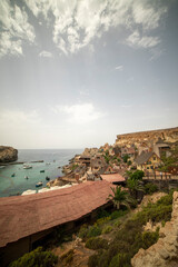 The upper view of the sea in Malta