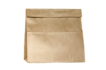 Paper shopping bag design, eco-friendly packaging on a white background, paper bag isolate