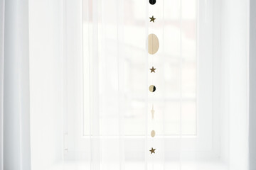 minimalistic festive window decor handmade