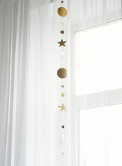 minimalistic festive window decor handmade