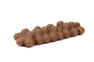 Fototapeta premium Sweet caramel bar with corn and wheat cereals