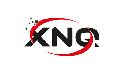 dots or points letter XNQ technology logo designs concept vector Template Element