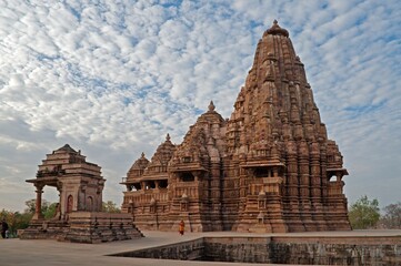 Kandariya Mahadeva Temple, dedicated to Lord Shiva, at Western Temples of Khajuraho, Madya Pradesh, India. UNESCO heritage site.