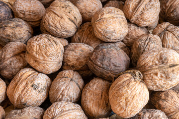 background of walnuts