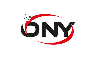 dots or points letter ONY technology logo designs concept vector Template Element
