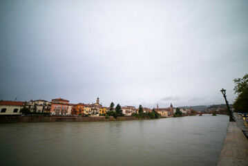 The view of Rio Álgida in the city of Verona in Italy