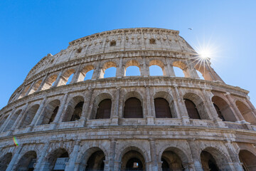 Fototapeta premium Coliseum: the great beauty on the archaeological area of Rome