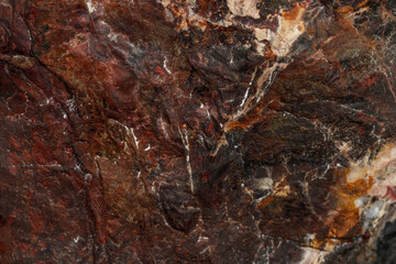 macro stone mineral jasper on black background