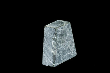 macro stone Serpentinite mineral on black background