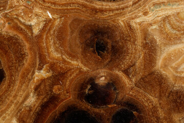 Macro stone mineral onyx marble on a black background