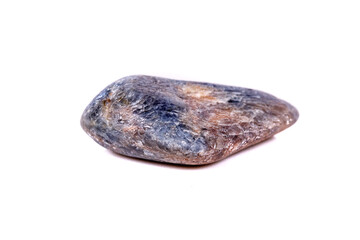 Macro mineral stone sapphire on white background