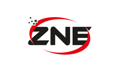 dots or points letter ZNE technology logo designs concept vector Template Element