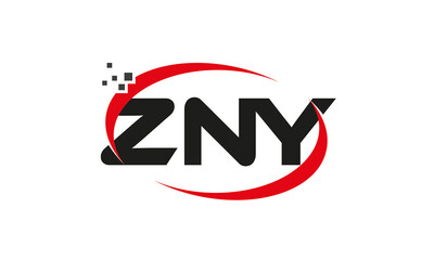 dots or points letter ZNY technology logo designs concept vector Template Element