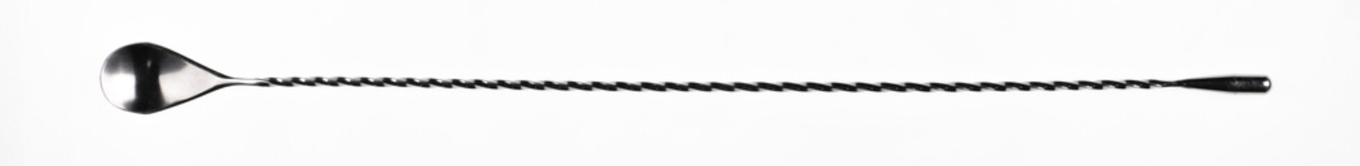 cocktail long spoon isolated on white background