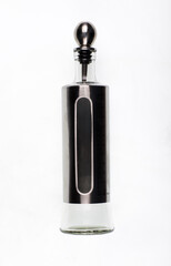 cocktail glass bottle with dispenser isolated on white background