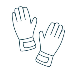 Outline snowboard or ski gloves icon. Editable Stroke - stock vector