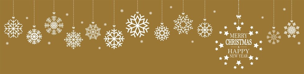 hanging snow flakes for christmas time with greetings