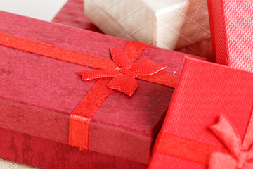 gift boxes on white background