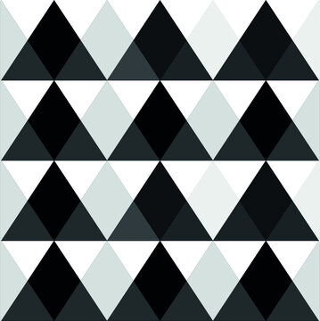 A pattern of black and gray triangles on a white background.