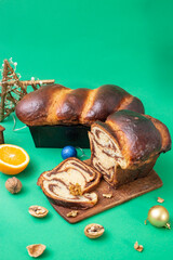 Romanian traditional sweet bread named 