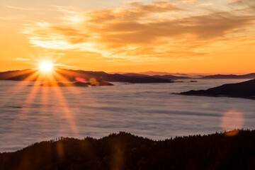 Sunrise above the Clouds