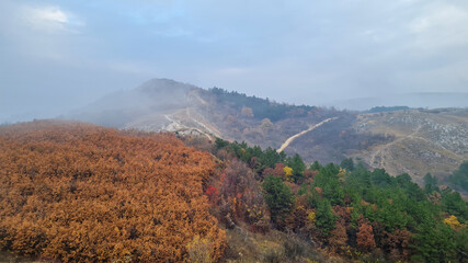 Autumn landscape in the mountains