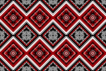 Beautiful geometric ethnic art pattern traditional. Design for carpet,wallpaper,clothing,wrapping,batik,fabric,Vector illustration.embroidery style.