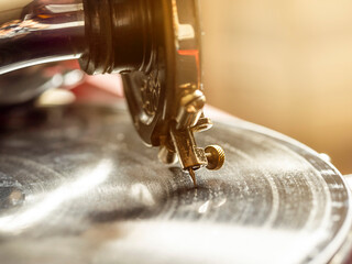 old gramophone close-up