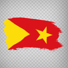 Flag Tigray Region brush strokes. Waving Flag  Tigray Region of  Ethiopia on transparent background for your web site design, app, UI. Ethiopia. EPS10.