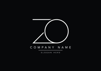Letter ZO logo design. Vector line art ZO - obrazy, fototapety, plakaty