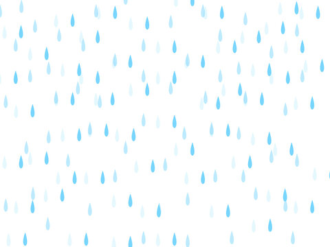 フラットな雨模様の背景【白】